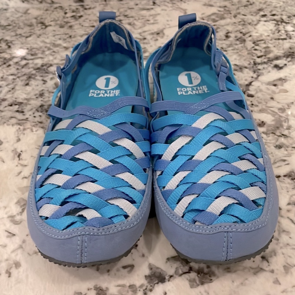 Patagonia Women's Advocate Lattice Blue Flats Sandals US 7 Like New Shoes